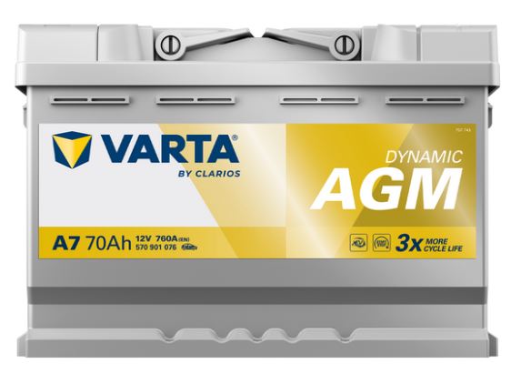 Shop VARTA A7 ( E39 ) AGM Silver Dynamic Battery – 760CCA 70Ah